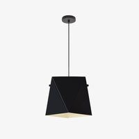 Suspension design LED avec abat-jour en métal coloré au géométrique