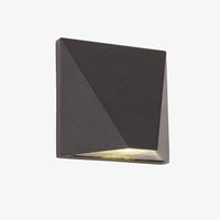 LED-Wandleuchte quadratisch aus schwarzem Metall Williams