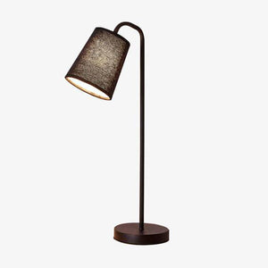 Lampe de chevet et bureau à LED avec pied droit et abat-jour