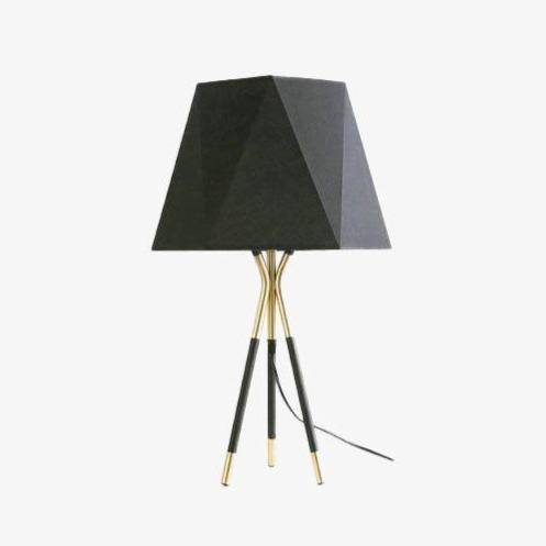 Design-Tischlampe mit LED aus Metall und dreieckigem Lampenschirm im Loft-Stil Omi - vue 2 sur 3