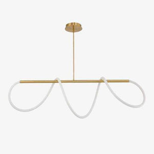 Design-Kronleuchter LED Gold mit Lichtband Shadow