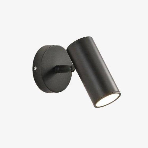 Applique murale LED avec spot cylindrique en métal doré