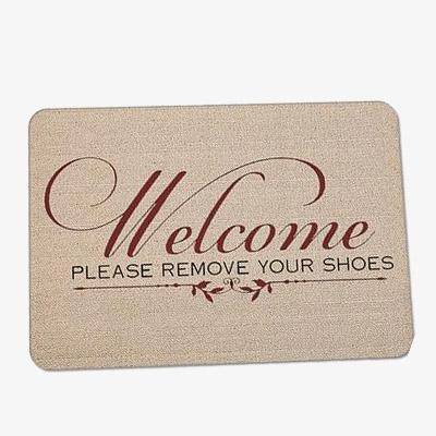 Paillasson rectangle "Welcome please"