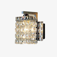 Applique murale LED à cristal et chromée