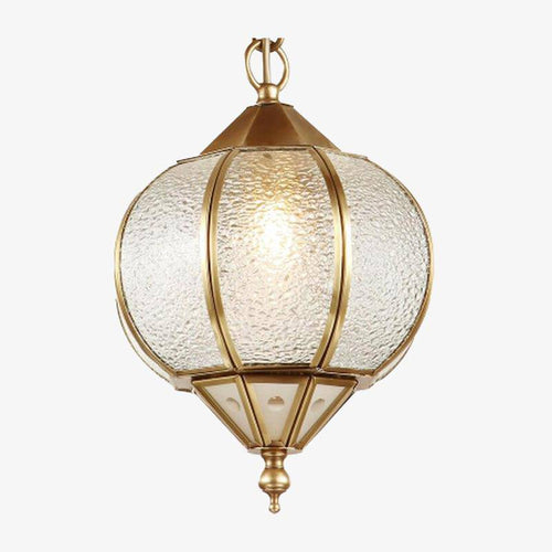 Suspension rétro LED en métal et verre de cristal Lighty