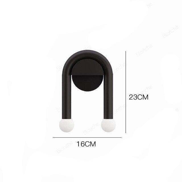 Applique murale moderne LED noire double lighty