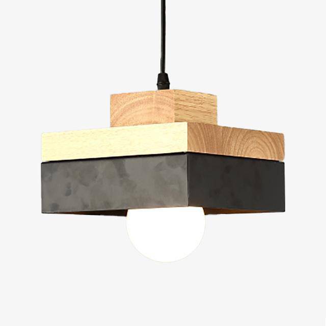 Suspension en bois et métal Scandinavian (carré ou rond)
