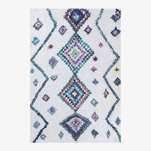 Tapis rectangle aux formes géométriques style Piquio B
