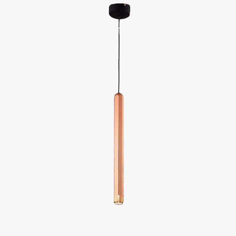 Suspension design LED à tube en métal Hang