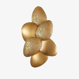 Design-Wandleuchte goldene Kiesel Luxury