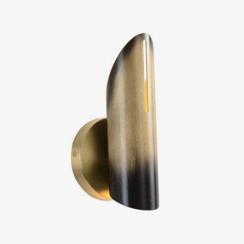 Applique murale design cylindrique fuselé dorée Pure