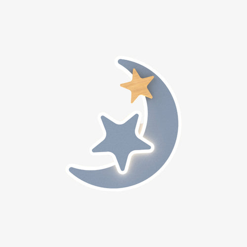 Applique murale moderne LED avec lune pour enfant Bowie
