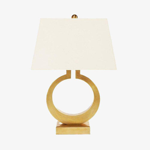 Lampe à poser design LED en métal doré avec abat-jour triangulaire Lampara