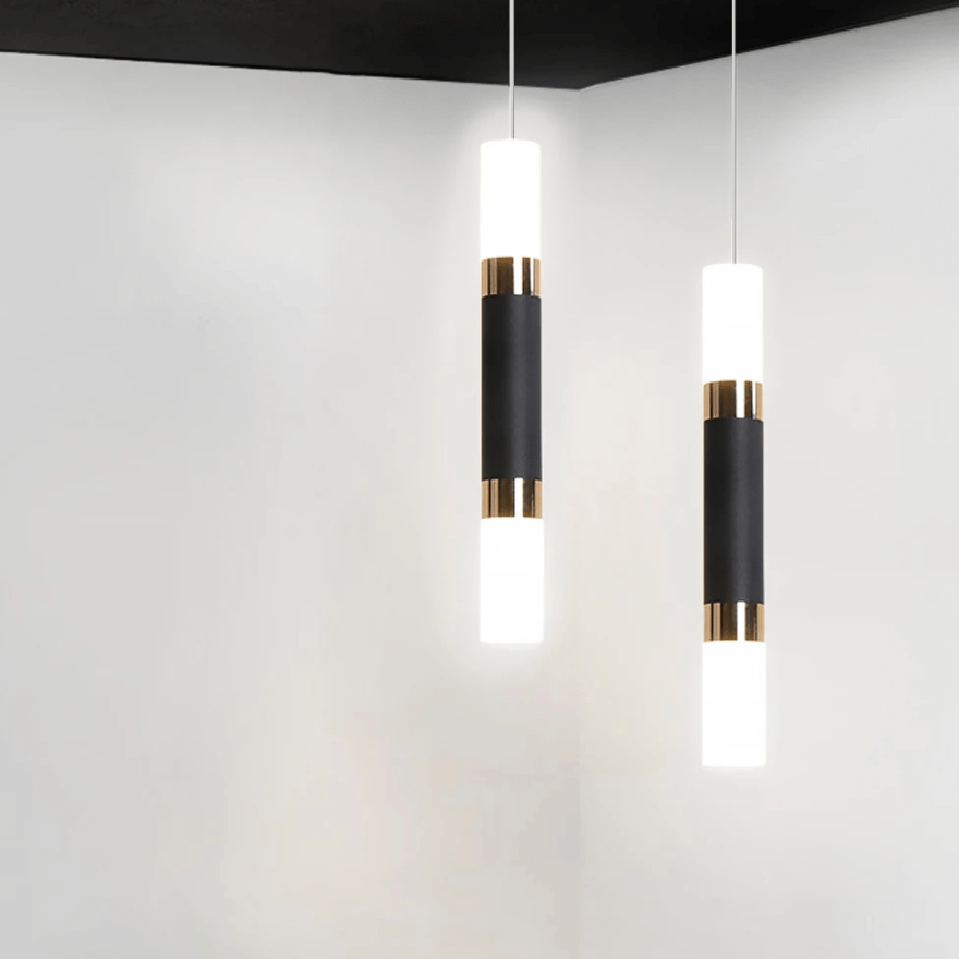 Suspension design LED en tube cylindrique métal Bar - vue 6 sur 12