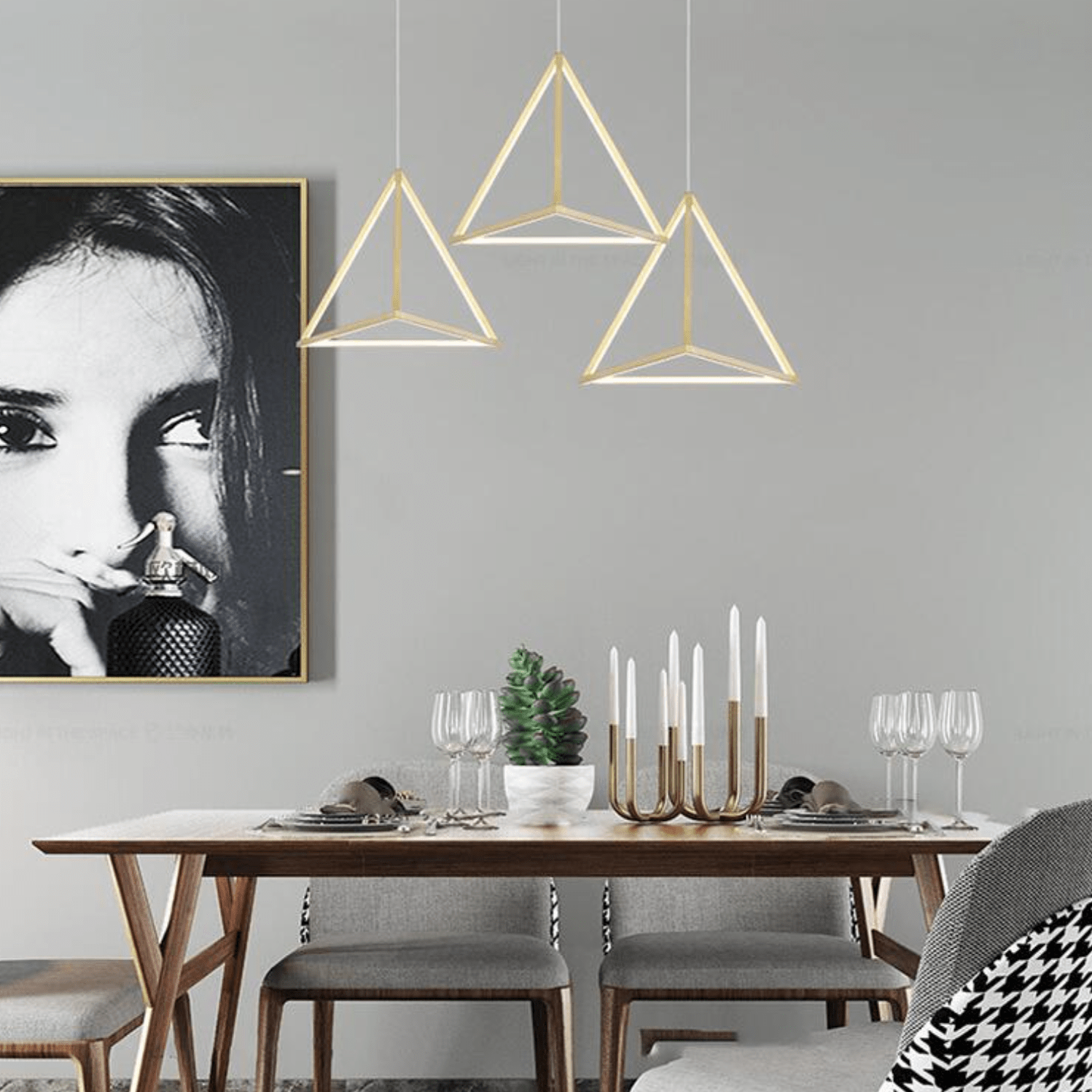 Suspension design pyramide à LED Novelty - vue 4 sur 5