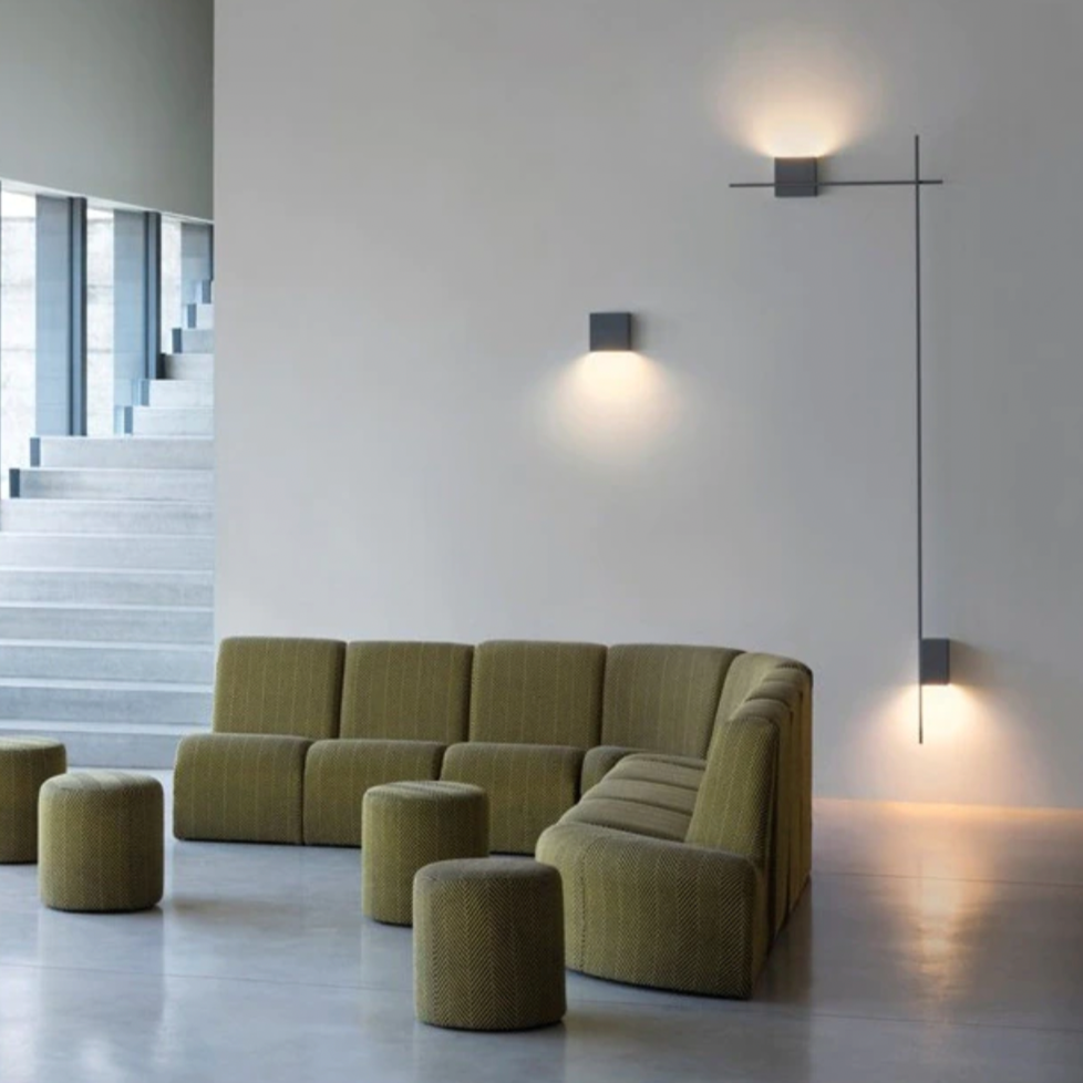 Design-Wandleuchte LED Quadrat oder L-Form Metall Zia - vue 5 sur 13