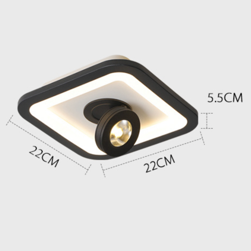 Plafonnier design LED avec spot réglable et base lumineuse Wrenn - vue 6 sur 7
