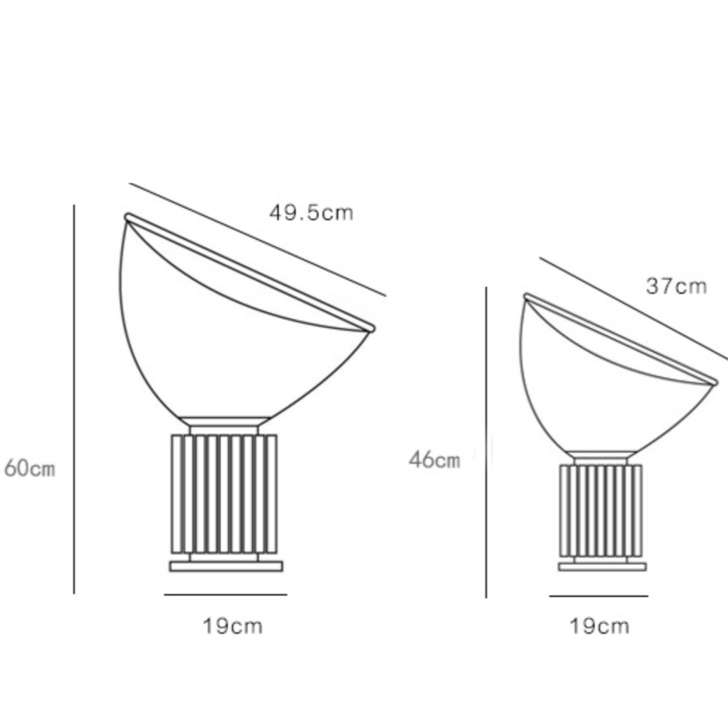 Lampe à poser design LED avec socle industriel et abat-jour arrondi - vue 7 sur 6