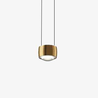 Suspension design à LED arrondie en métal doré Loft