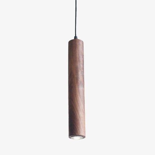 Suspension LED design cylindrique en bois de plusieurs teinte