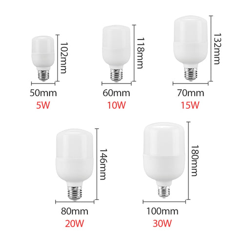 Lot de 4 ampoules E27 à LED (5W à 30W) - vue 3 sur 2