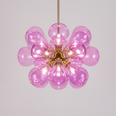 Lustre moderne avec multiple boule en verre Beans