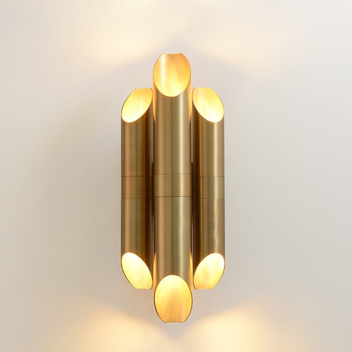 Applique murale moderne LED en tube doré Corden - vue 6 sur 7