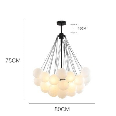 Lustre design avec multiples boules en verre Triz - vue 9 sur 11