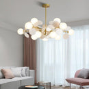 Lustre moderne en forme de nuage avec boules en verre Rivers