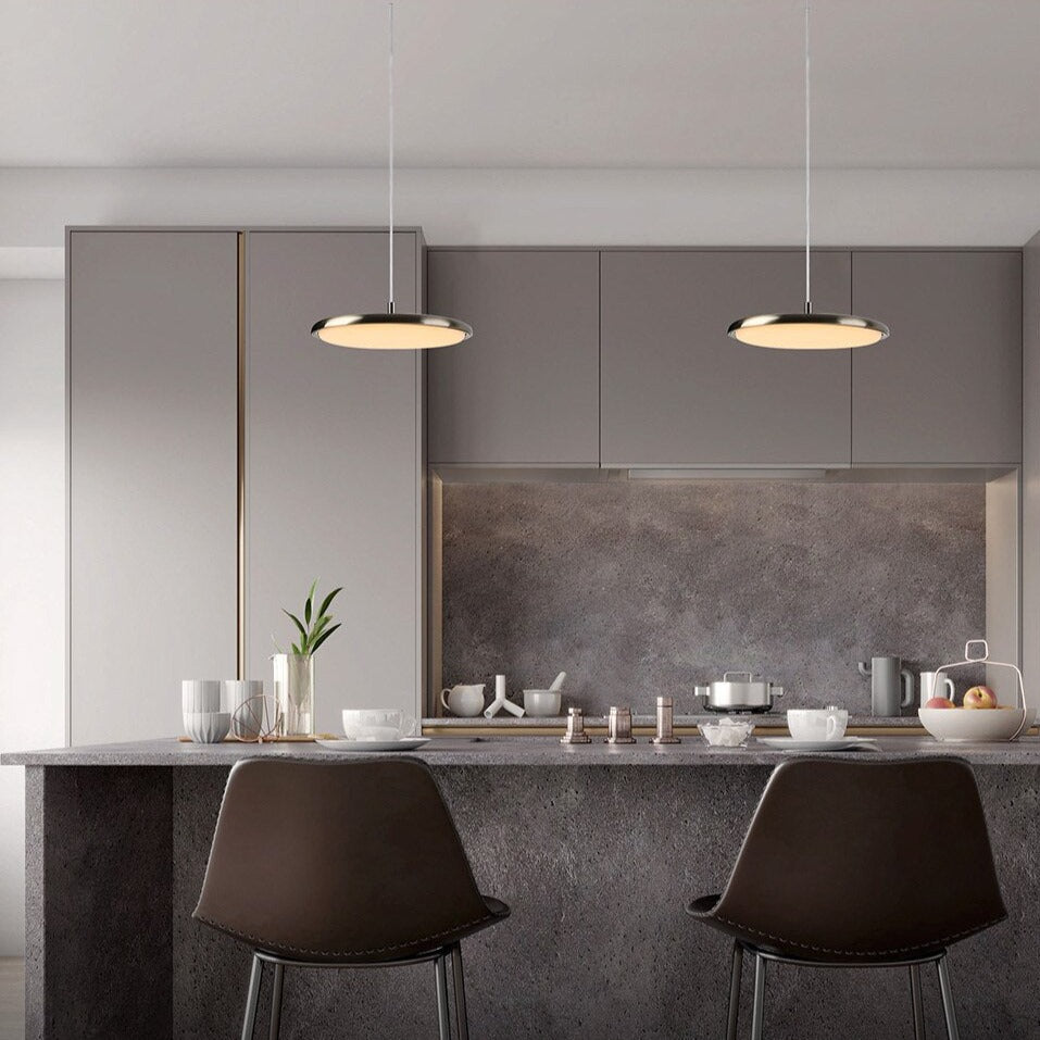 Suspension LED avec abat-jour plat arrondi Sysley - vue 4 sur 8