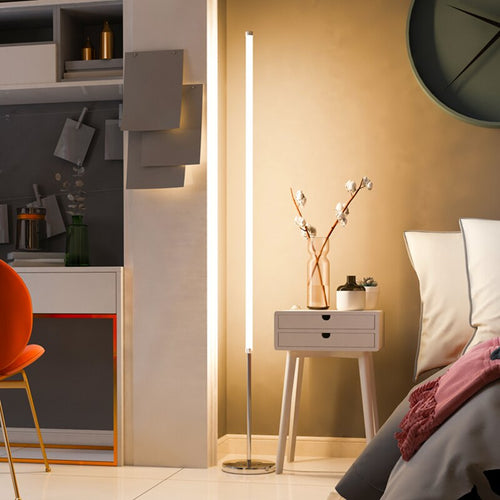 Design-Stehleuchte LED minimalistisch goldfarben Floory - vue 4 sur 6