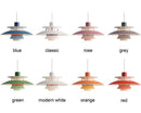 Bunte LED-Pendelleuchte aus Metall Barnaby