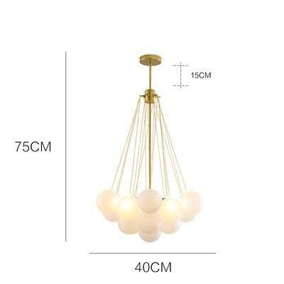 Lustre design avec multiples boules en verre Triz - vue 10 sur 11