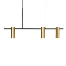 Minimalistischer Design-Kronleuchter mit goldenen Spots Prism