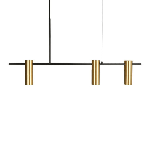 Minimalistischer Design-Kronleuchter mit goldenen Spots Prism - vue 6 sur 7