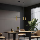 Minimalistischer Design-Kronleuchter mit goldenen Spots Prism