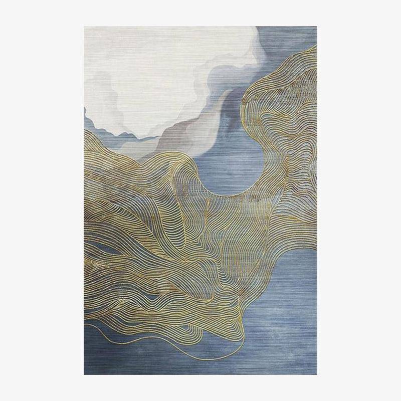 Tapis rectangle design au style abstrait Oxavo I