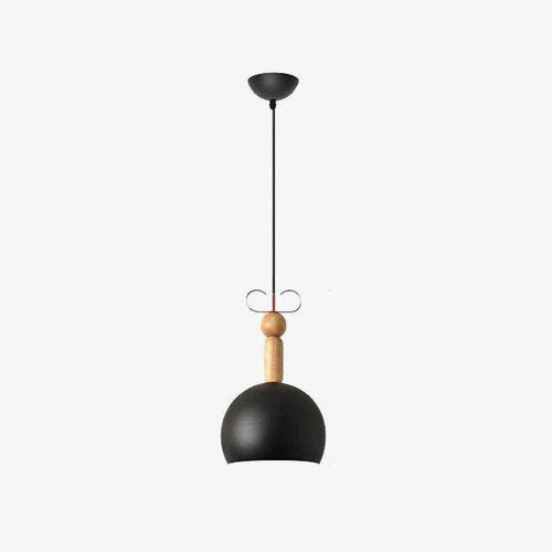 Suspension moderne de couleur et tige en bois