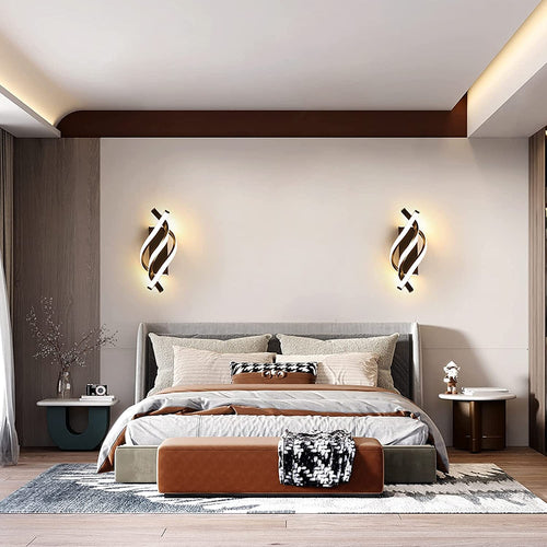 Moderne LED-Wandleuchte aus Aluminium in Spiralform Psalm - vue 3 sur 11