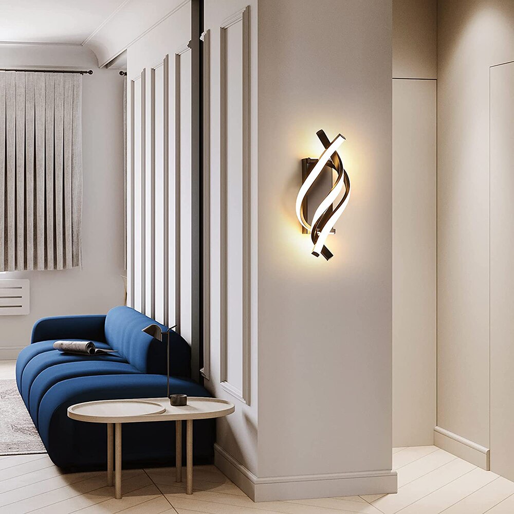 Moderne LED-Wandleuchte aus Aluminium in Spiralform Psalm - vue 3 sur 11