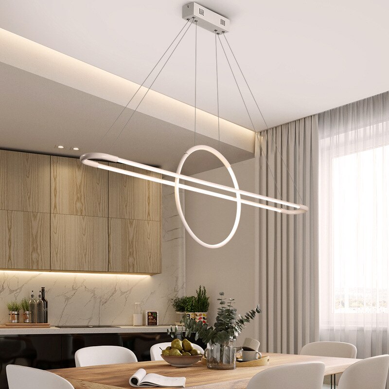Lustre design LED avec anneau suspendu Nefta - vue 3 sur 6