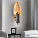 Applique murale moderne LED ovale avec tubes dorés Avery