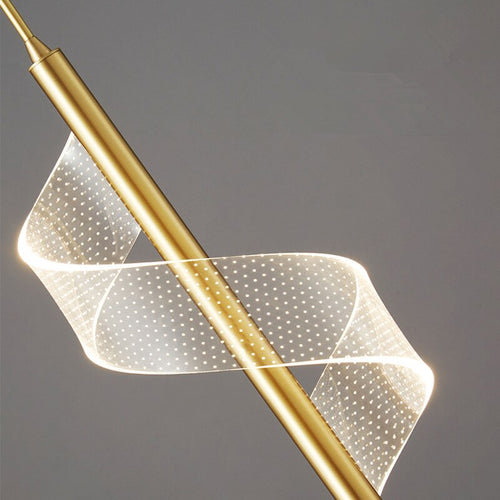 Minimalistische LED-Pendelleuchte Steal mit geschwungenem Licht - vue 8 sur 7