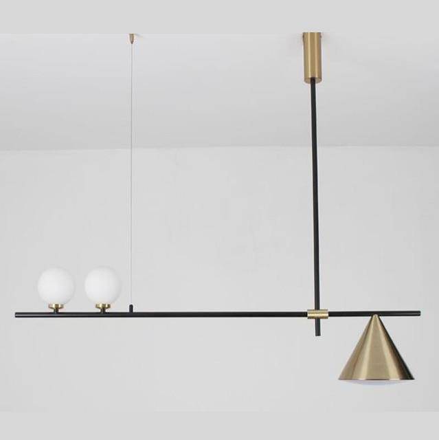 Lustre design avec lampe en boule et cône Magic - vue 6 sur 6