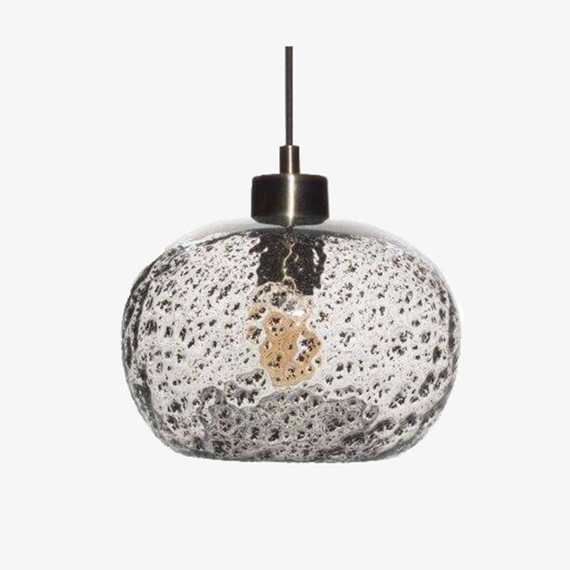 Suspension design LED arrondie en verre coloré Life