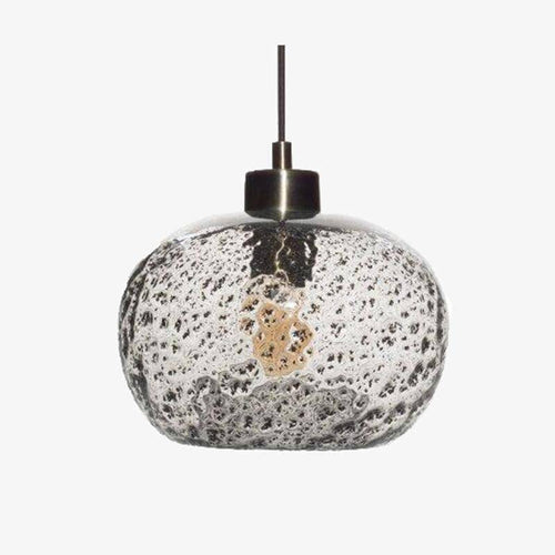 Suspension design LED arrondie en verre coloré Life