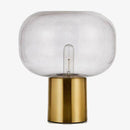 Design-Tischlampe LED mit goldenem Sockel und rundem Lampenschirm Luxury