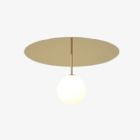 Plafonnier moderne LED base circulaire et perle lumineuse Auggie