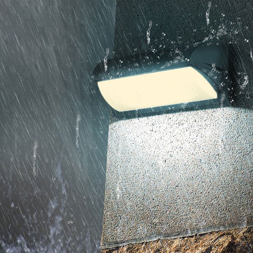 LED-Außenwandleuchte aus schwarzem Metall Hallen - vue 3 sur 7