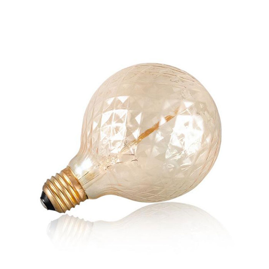 Ampoule globe déformé à incandescence filament vintage 40W Edison - vue 3 sur 4